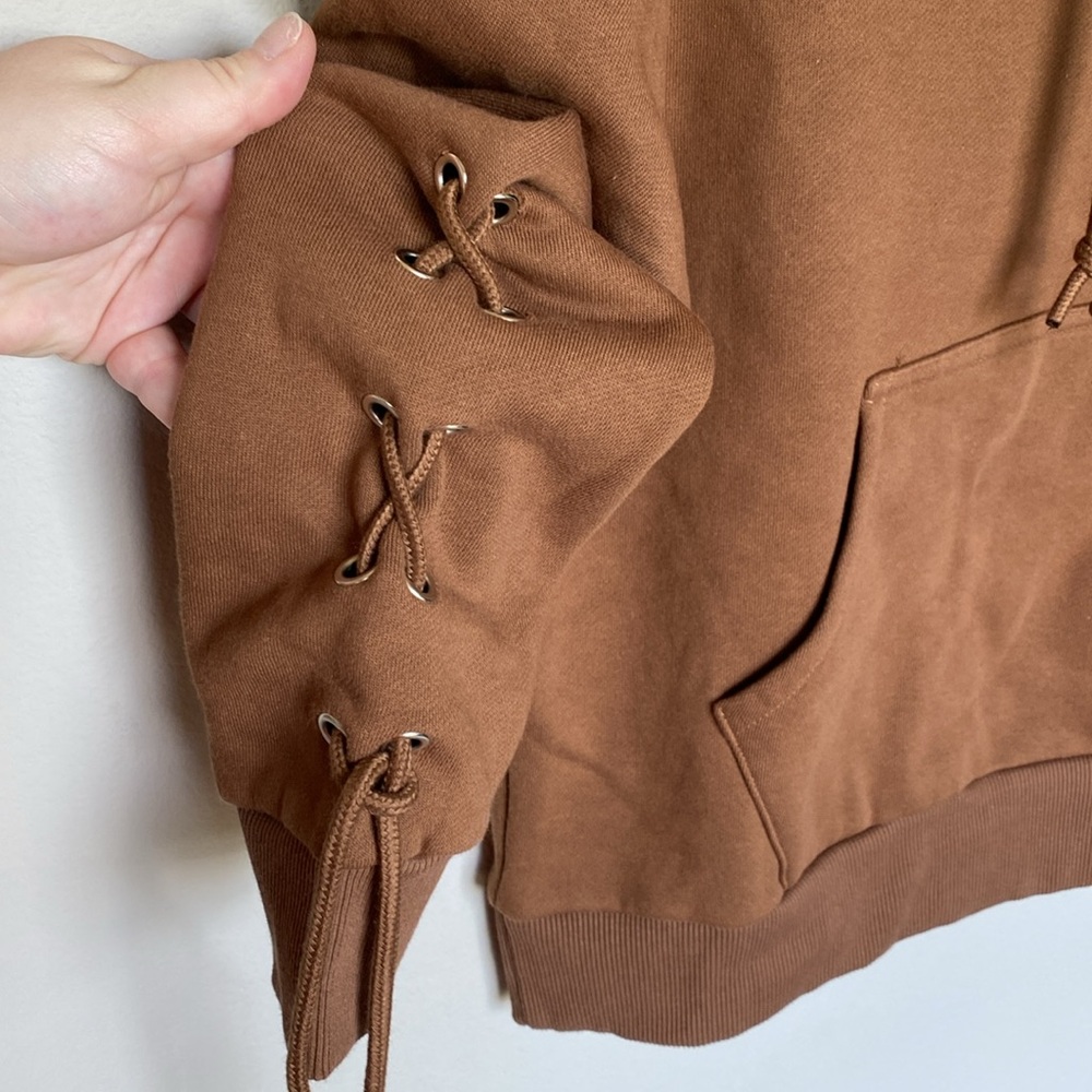 Allure Luxe Brown Hoodie Sweatshirt - Picture 2 of 5